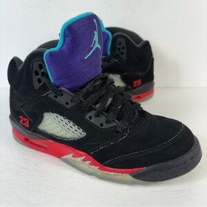Nike Air Jordan 5 Retro GS 'Top 3' Black Red Purple Teal Youth Size 4Y